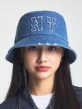  Nón Bucket MLB - Basic Coopers Denim Bucket Hat New York Yankees - 3AHTDS24N-50BLL 