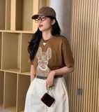  Áo thun Life Work - Life Work Big Logo Basic Brown - LW255TS990 