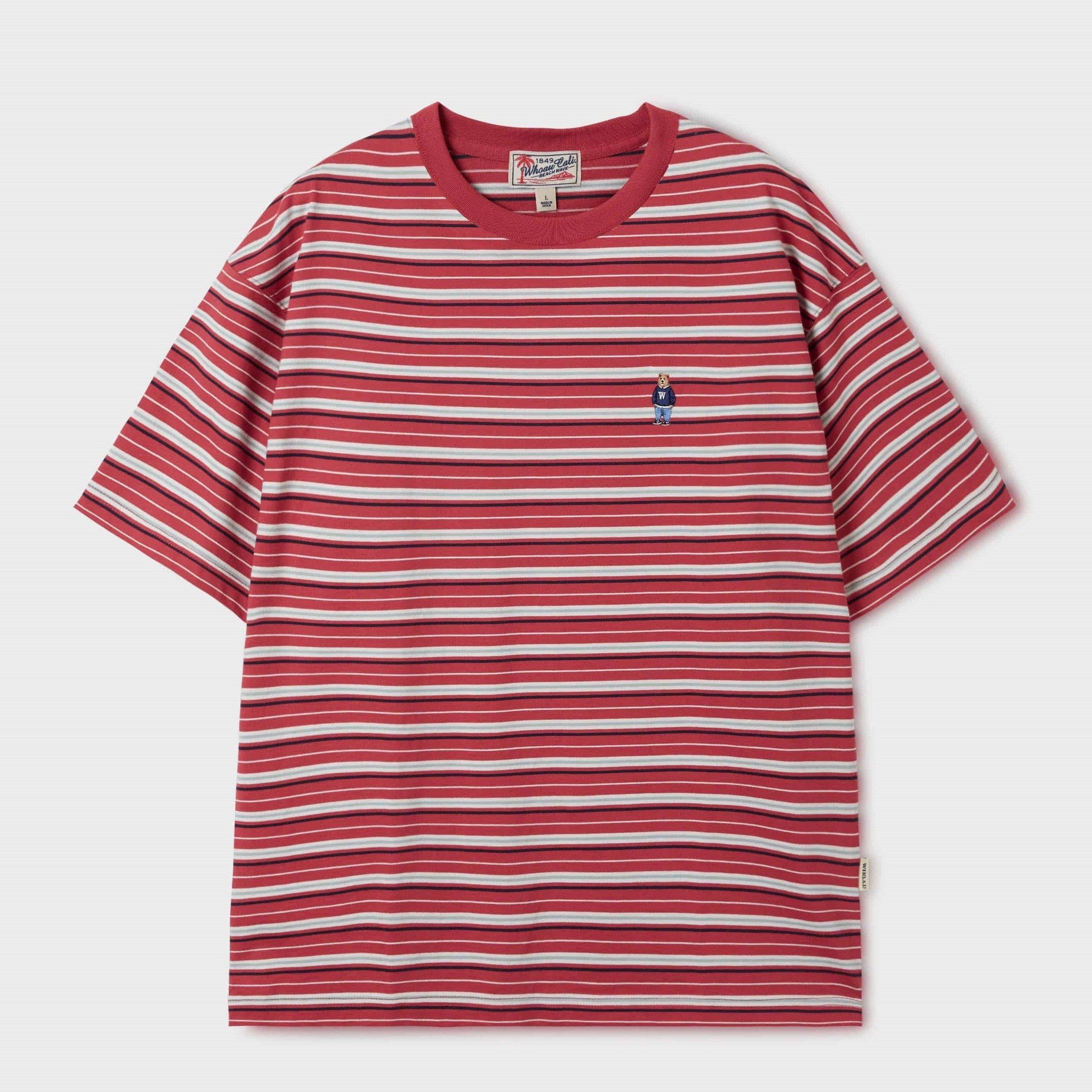  Áo Thun WHOAU [Unisex] - Steve Multi Stripe T-Shirt - WHRSF2551U 