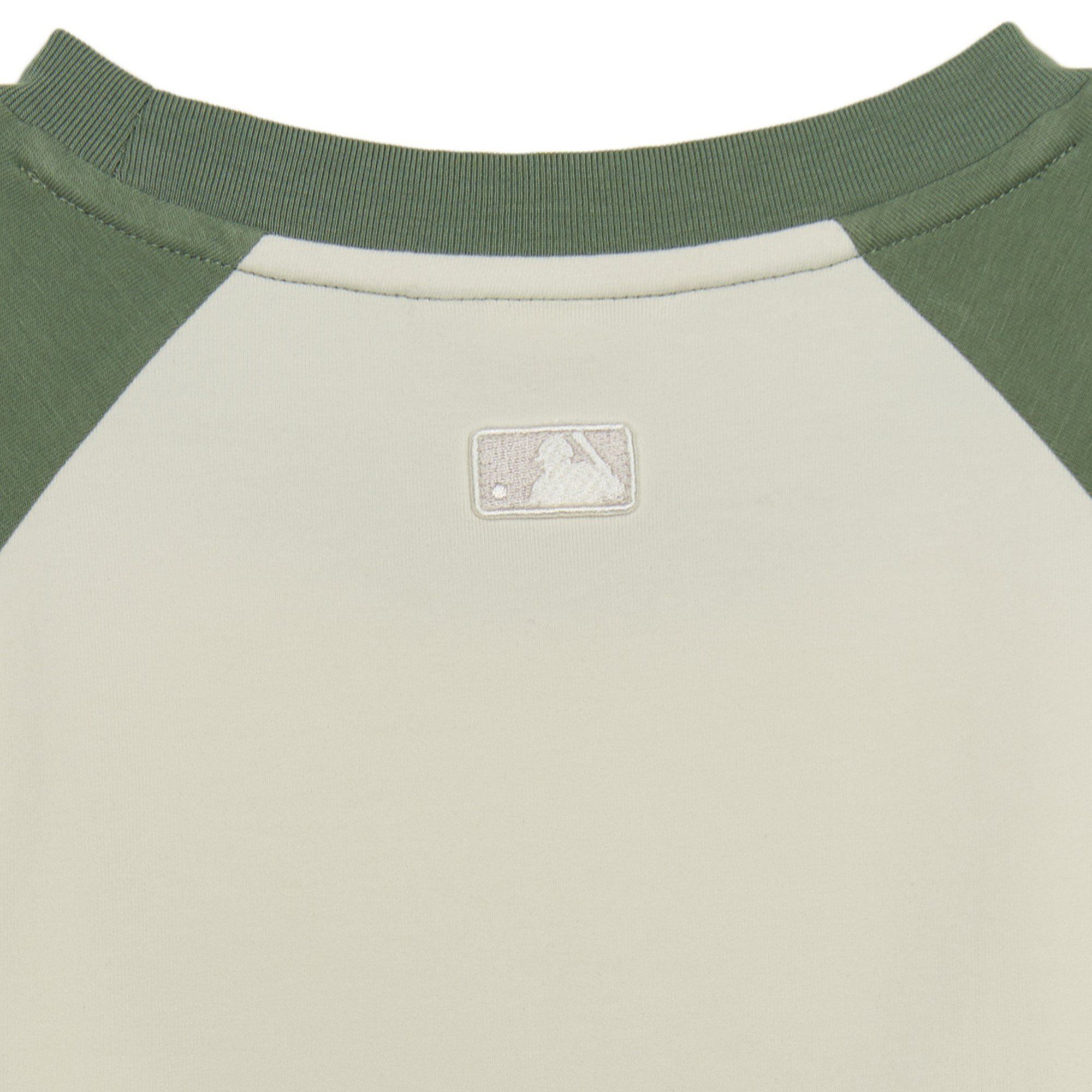  Áo thun MLB [Nữ] Varsity Vintage Washing Raglan Crop T-Shirt NY Yankees - 3FTSV0853-07CRS 