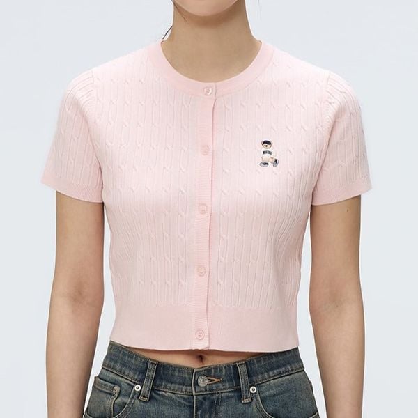  Áo Crop Cardigan WHOAU [Nữ] - (Woody) Cable Crop Cardigan - SPCKF24G51 