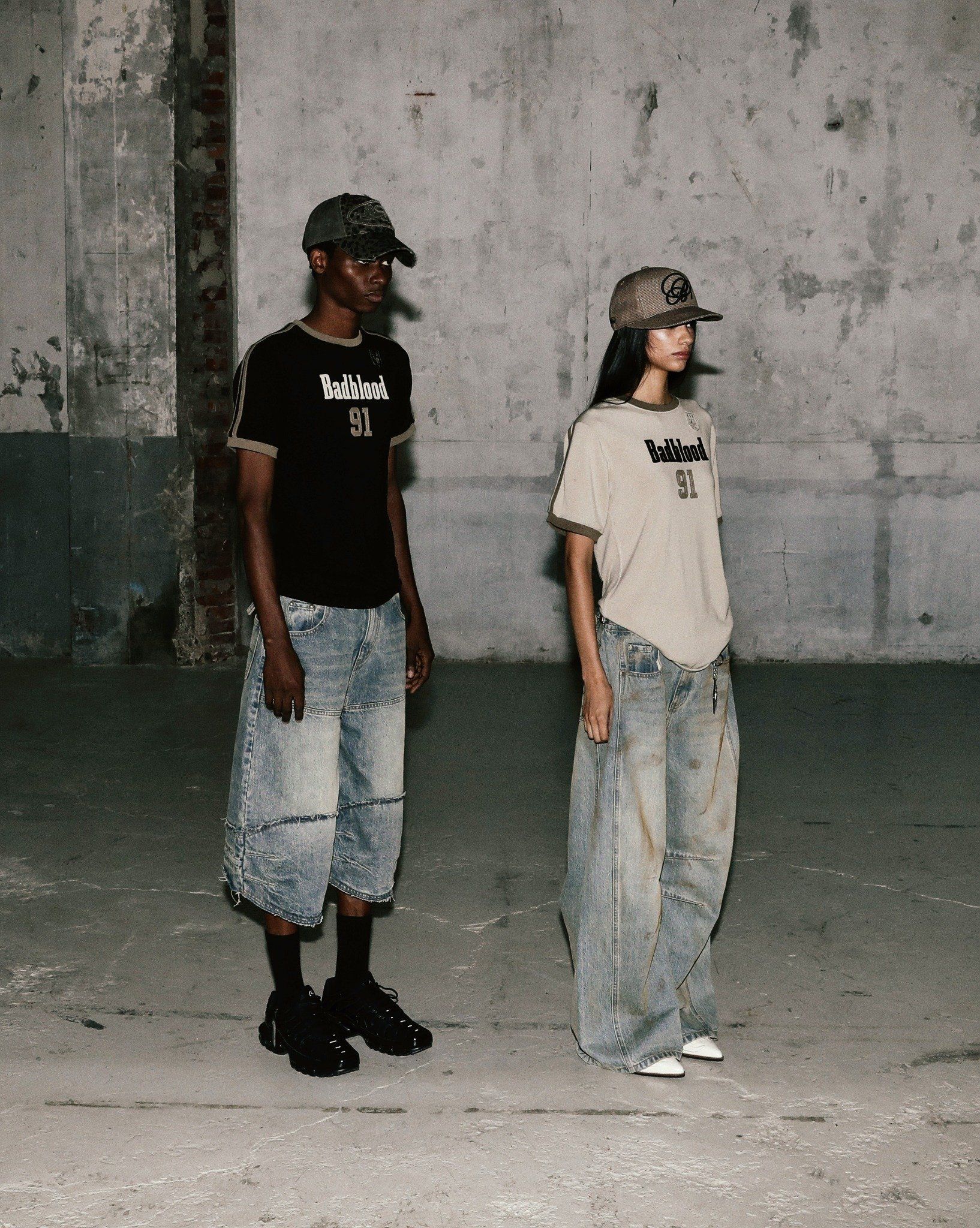  Áo Thun [Unisex] Badblood - [w-tee25-106] Vintage Club Jersey Ringer T-Shirt Tan 
