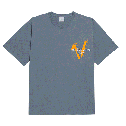 Áo ADLV V Symbol Logo Short Sleeve T-Shirt Grey