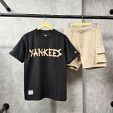  Áo Thun New Era - [Unisex] New York Yankees Tape T-Shirt Black/Gold - 12445588 