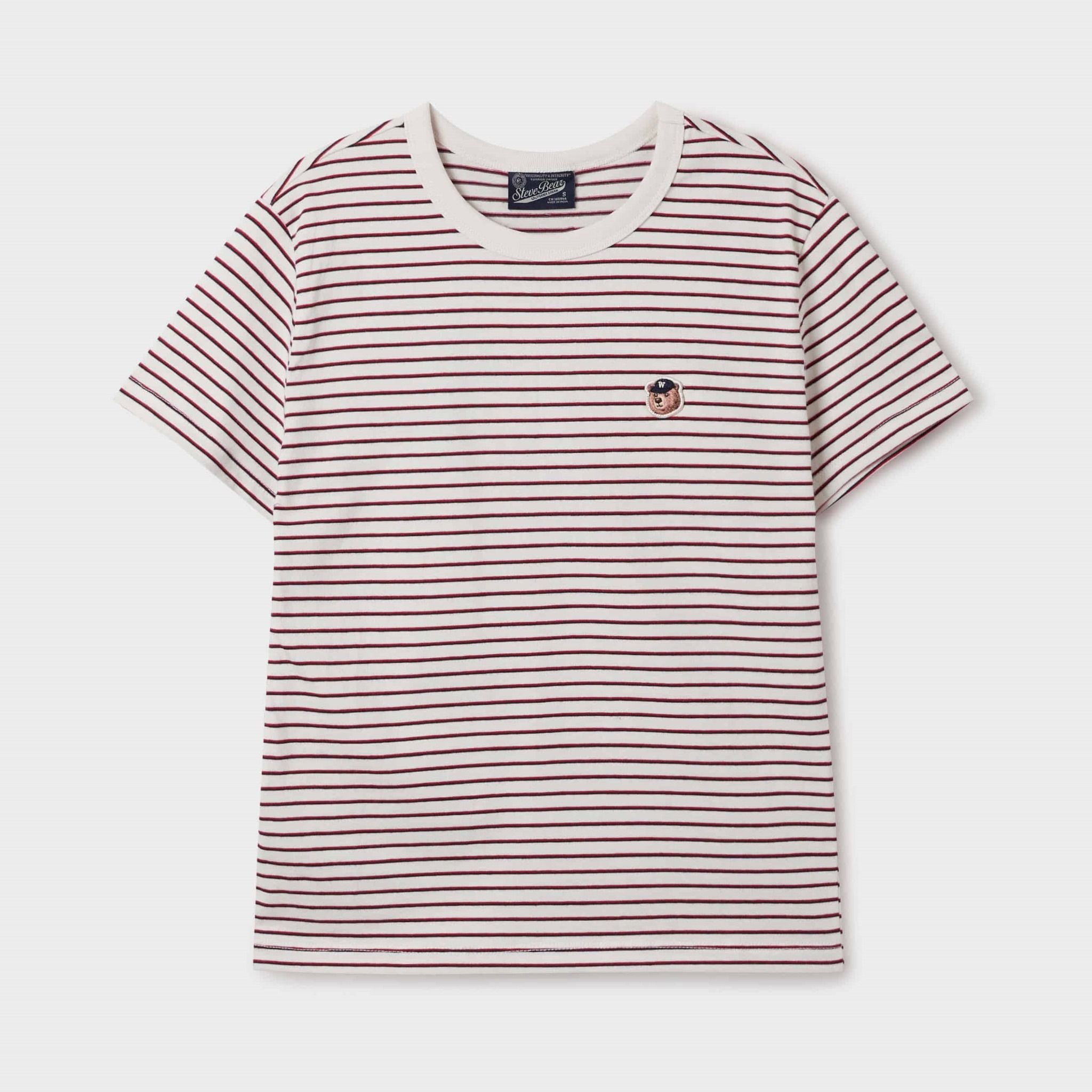  Áo Thun WHOAU [Nữ] - Steve Multi Stripe T-shirt Ivory 
