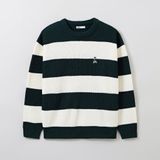 Áo Sweater SPAO [Unisex] - (Woody) Haji Stripe Sweater Black - SPKWE4TC40 