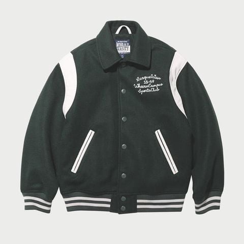 Áo Khoác Varsity WHOAU [Unisex] - Varsity Green jacket (padded lining) - WHJJC4V24U