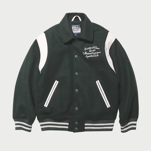  Áo Khoác Varsity WHOAU [Unisex] - Varsity Green jacket (padded lining) - WHJJC4V24U 