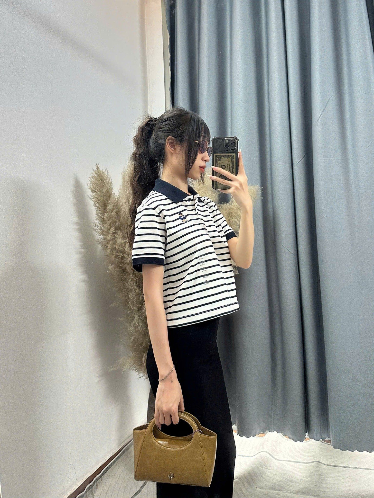 Áo Polo WHOAU SPAO [Nữ] - (Woody) Soft Cotton Crop Collar Tee - SPHWF37G50 