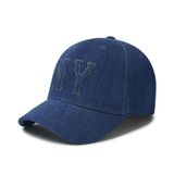  Nón MLB Korea - Embo Logo Denim Structured Ball Cap NY Yankees - 3ACPDM04N-50INS 