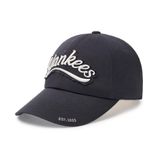 ★MLB Korea★ Varsity Vintage Cultive Damage Unstructured Ba Varsity Vintage Cursive Damage Unstructured Ball Cap