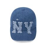  Nón MLB Korea - [Unisex] Denim Coopers Unstructured Ball Cap NY  Yankees - 3ACPD045N-50INS 
