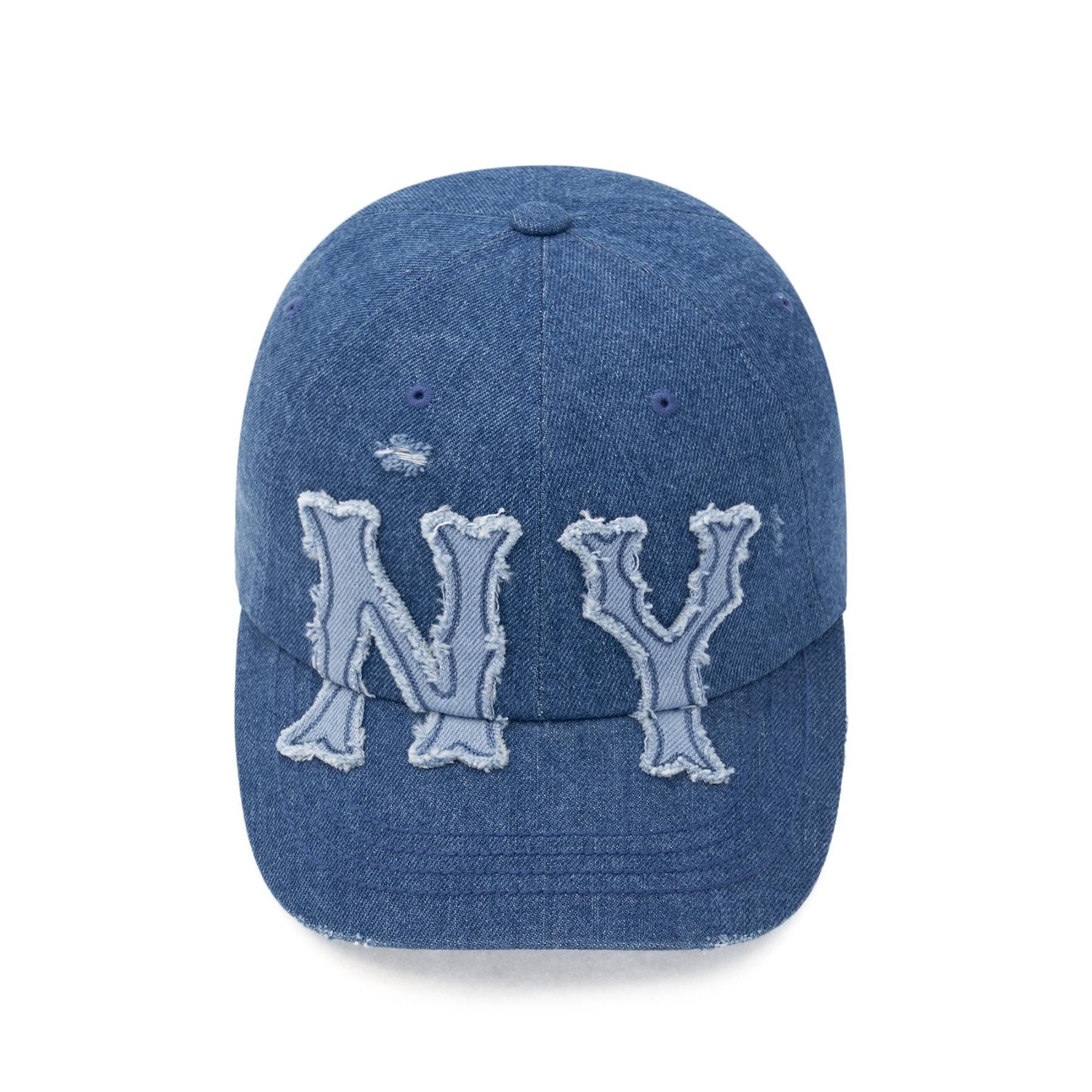  Nón MLB Korea - [Unisex] Denim Coopers Unstructured Ball Cap NY  Yankees - 3ACPD045N-50INS 