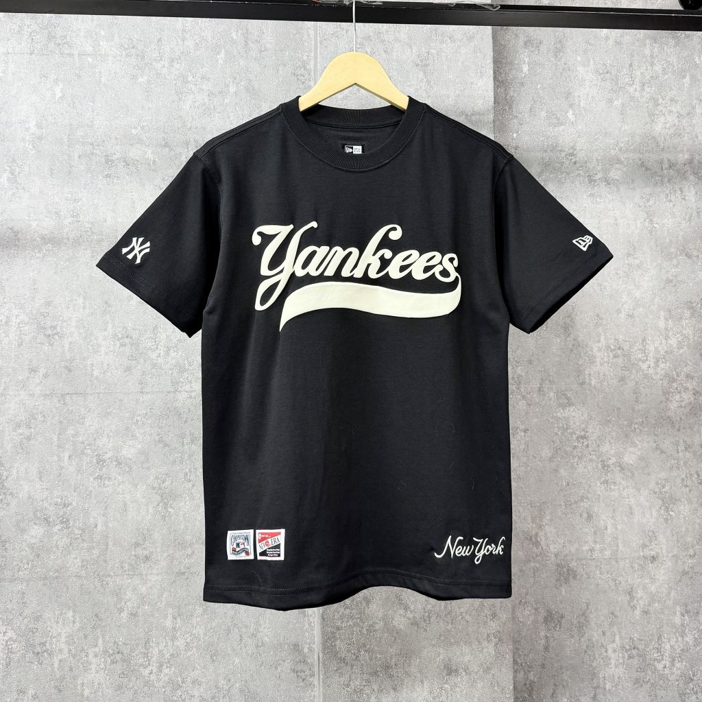  Áo Thun New Era - [Unisex] New York Yankees Front Big Logo T-Shirt Black - 16548993 