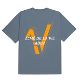  Áo thun - Acmé de la vie - ADLV V SYMBOL LOGO SHORT SLEEVE T-SHIRT GREY 