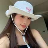  Nón Bucket Tai Bèo Nội Địa Hàn Ribbon 