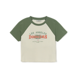  Áo thun MLB [Nữ] Varsity Vintage Washing Raglan Crop T-Shirt NY Yankees - 3FTSV0853-07CRS 