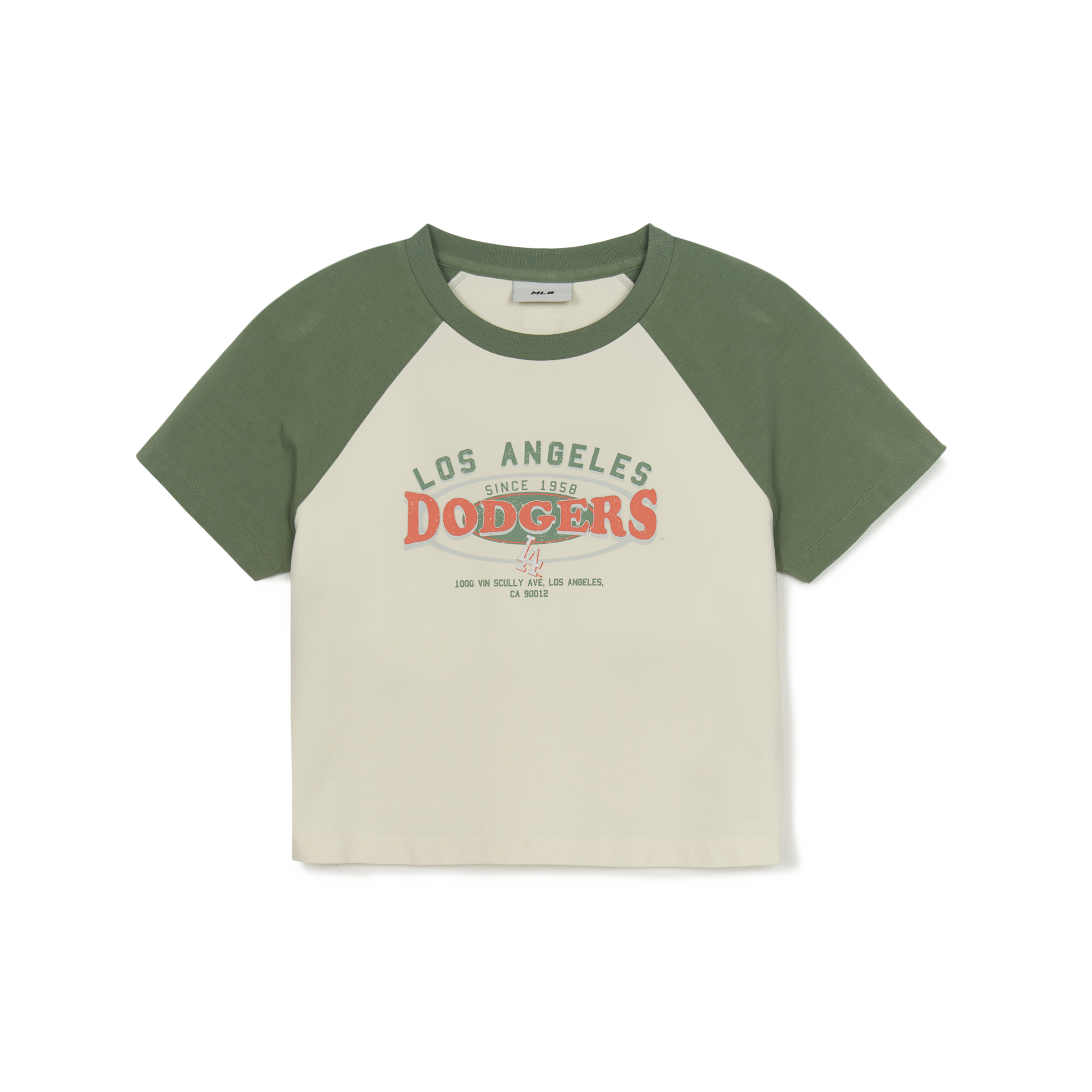  Áo thun MLB [Nữ] Varsity Vintage Washing Raglan Crop T-Shirt NY Yankees - 3FTSV0853-07CRS 