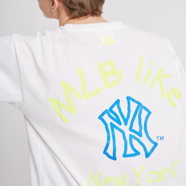 Áo Thun Nam Nữ Chính Hãng New Era x MLB New York Yankees Gold White   12360541