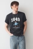  Áo Thun WHOAU (SPAO) - [Unisex] Steve Patch Tshirt Grey - WHRAE2353U 