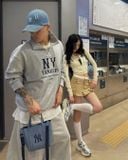  Túi Xách MLB Korea - Varsity Culsive Denim Shoulder Bag LA Dodgers Indigo - 3ABQL054N-50INS 