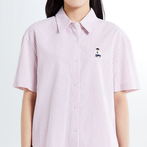  Set Áo Quần Sơ Mi SPAO [Nữ] - Woody Seersucker Short Sleeve Shirt - SPYWF26G51 