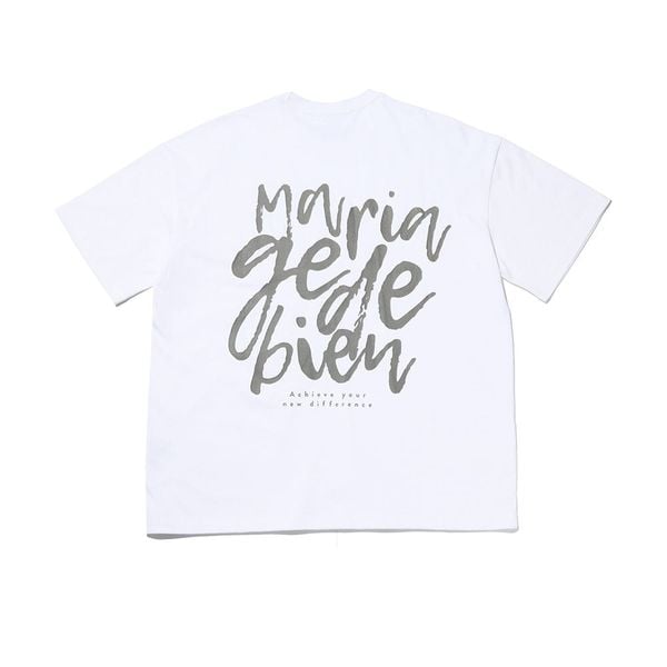 Áo thun Mariagedebien (MGDB) - White/Silver T-shirt