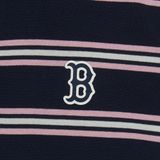  Áo Polo MLB [Nữ] Varsity Stripe Crop Collar T-Shirt NY Yankees - 3FPQV0253-43NYS 