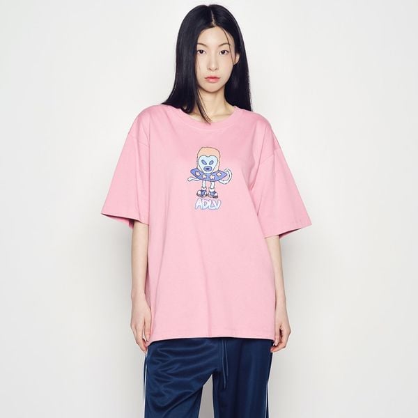 Áo thun ADLV - Acmé de la vie Heart Alien Short Sleeve T-shirt Pink