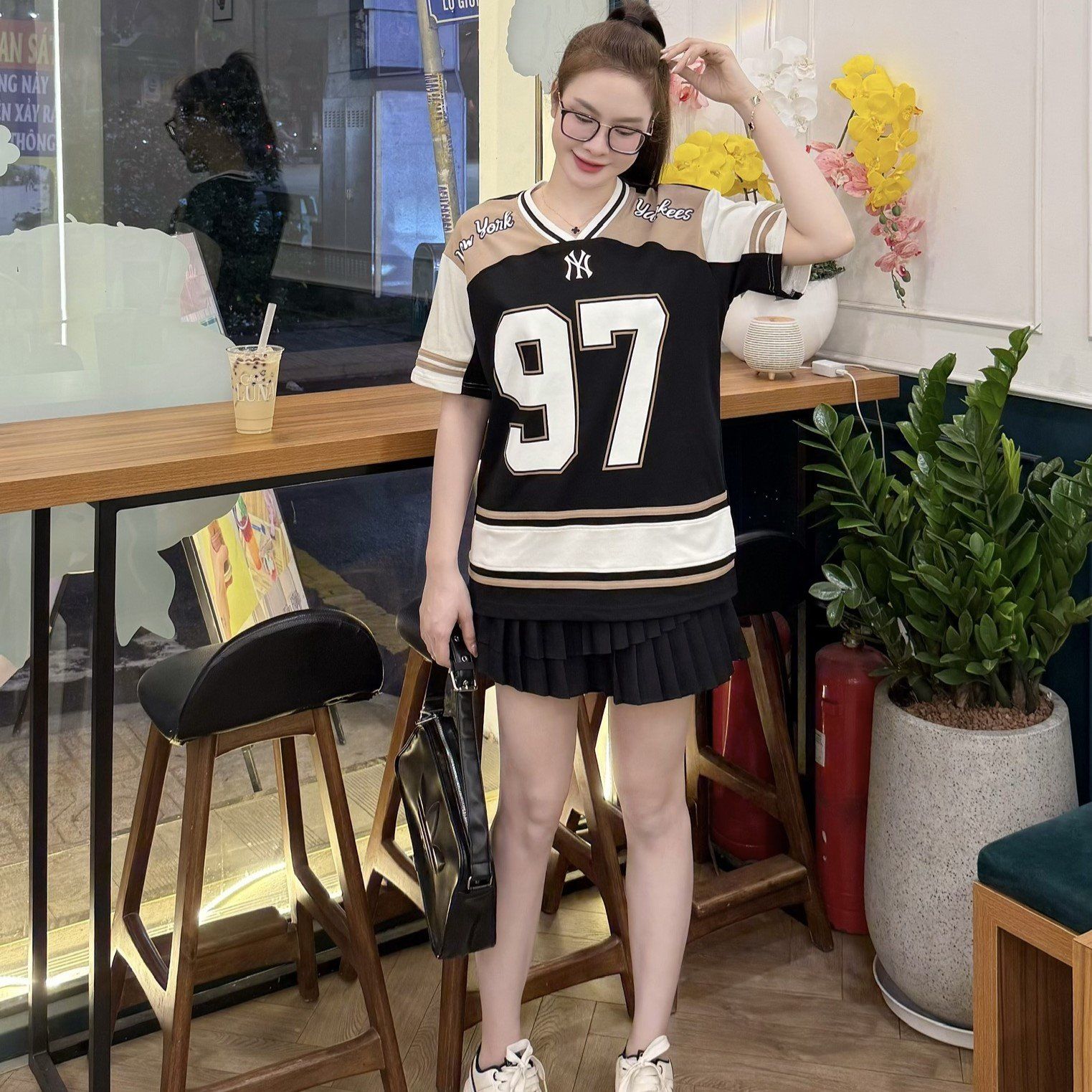  Áo Thun New Era - [Unisex] NY Jersey 97 T-Shirt Black 