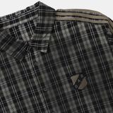  Áo Sơ Mi [Unisex] Badblood - Vintage Billy Check Shirt Large Fit Brown - w-tee25-026 