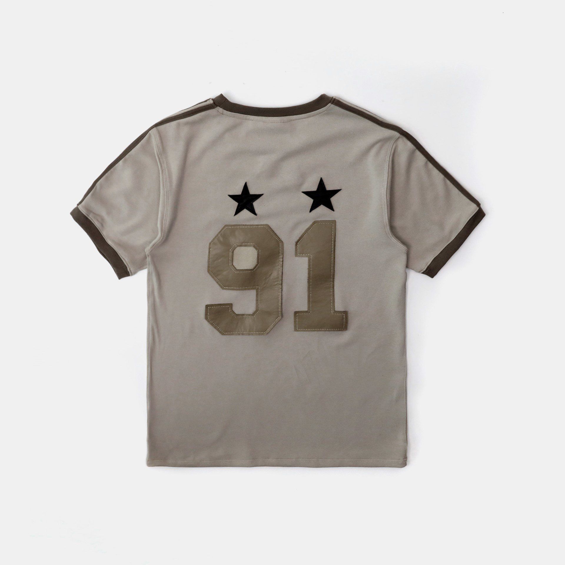  Áo Thun [Unisex] Badblood - [w-tee25-106] Vintage Club Jersey Ringer T-Shirt Tan 