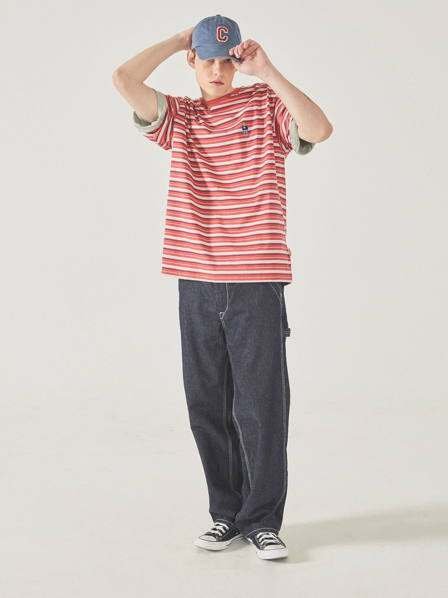 【WHO.A.U】Steve Multi Stripe T-shirt(F) Steve Multi Stripe T-shirt(F) - 후아유닷컴