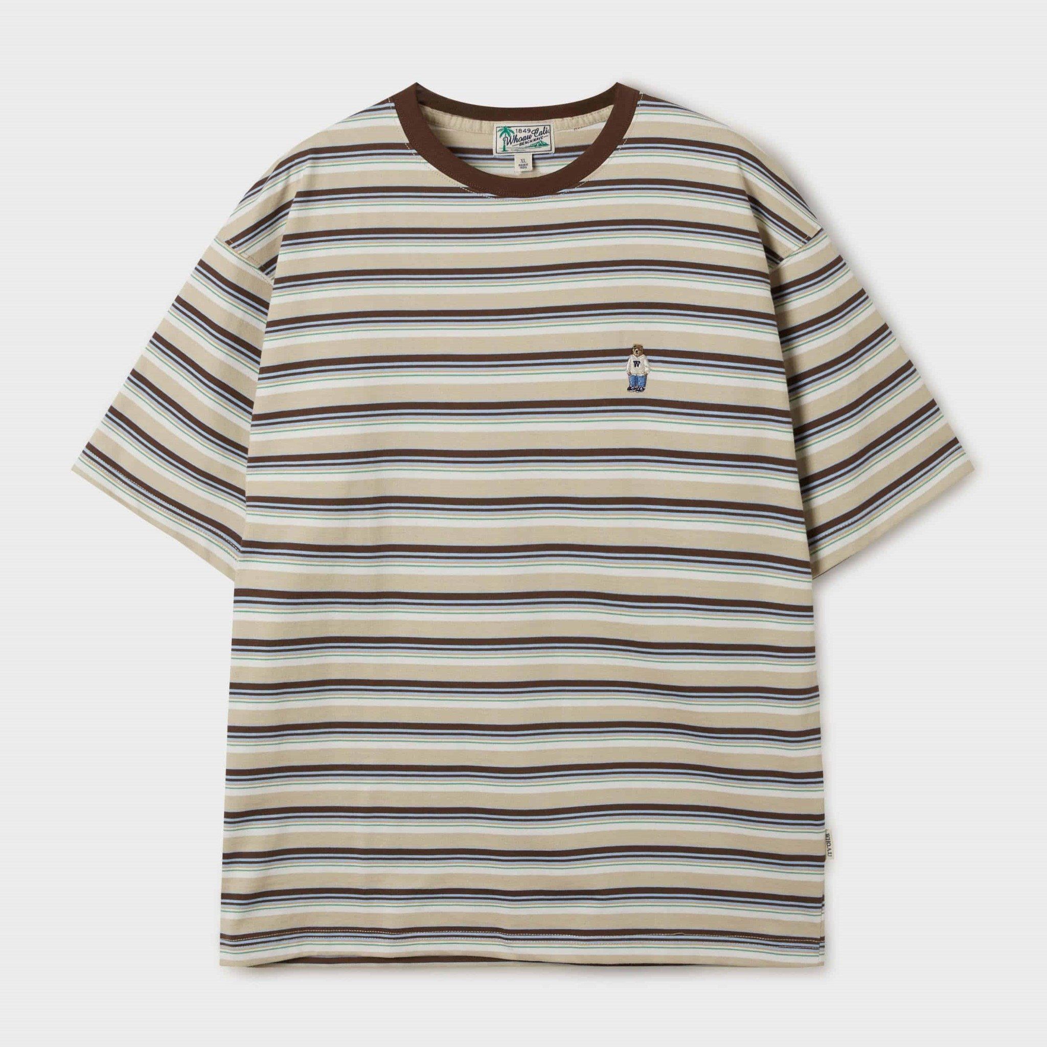  Áo Thun WHOAU [Unisex] - Steve Multi Stripe T-Shirt - WHRSF2551U 