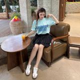  Áo Thun New Era - [Unisex] LA Dodgers Big Front Logo T-Shirt Sky Blue - 17878525 