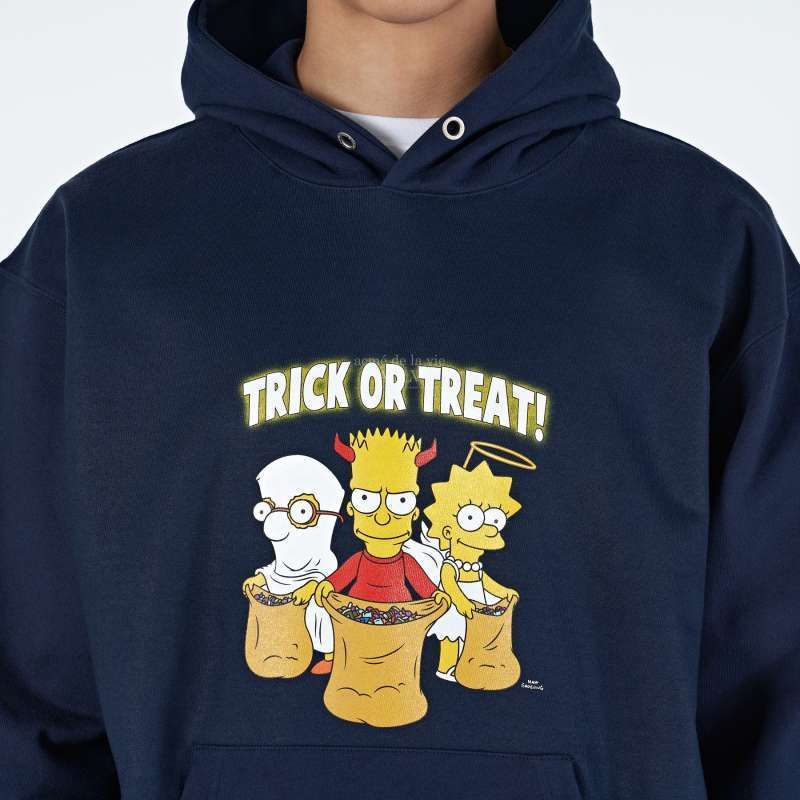  Hoodie ADLV [Acmé de la vie x Simpson] - TRICK OR TREAT NAVY 