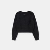  Áo Sweater [Nữ] Lông Badblood - BS Mohair V-neck Sweater Black - w-knt24-017 