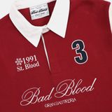  Áo Sweater [Unisex] Badblood - Saint Blood Rugby Shirt Red - w-sweatshirt24-011 