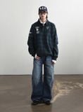  Áo Sweater [Unisex] Badblood - Classic Check Rugby Shirt Green - w-sweatshirt24-014 