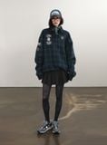  Áo Sweater [Unisex] Badblood - Classic Check Rugby Shirt Green - w-sweatshirt24-014 