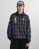  Áo Sweater [Unisex] Badblood - Classic Check Rugby Shirt Black - w-sweatshirt24-015 
