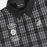  Áo Sweater [Unisex] Badblood - Classic Check Rugby Shirt Black - w-sweatshirt24-015 