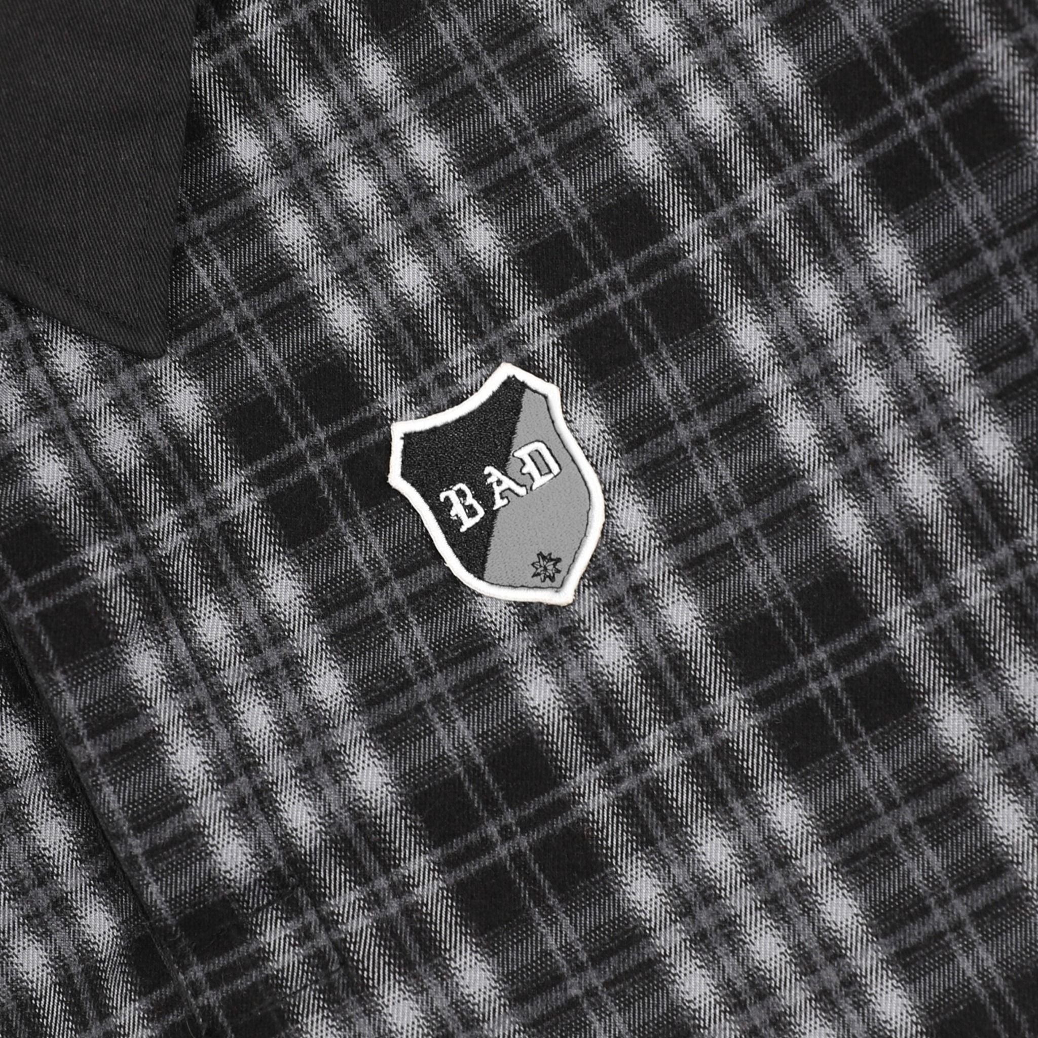  Áo Sweater [Unisex] Badblood - Classic Check Rugby Shirt Black - w-sweatshirt24-015 