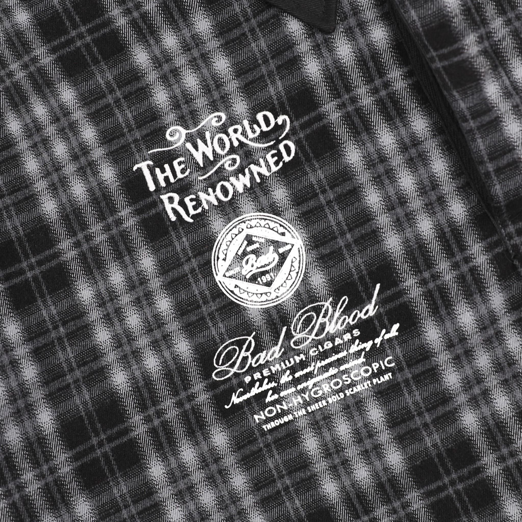  Áo Sweater [Unisex] Badblood - Classic Check Rugby Shirt Black - w-sweatshirt24-015 