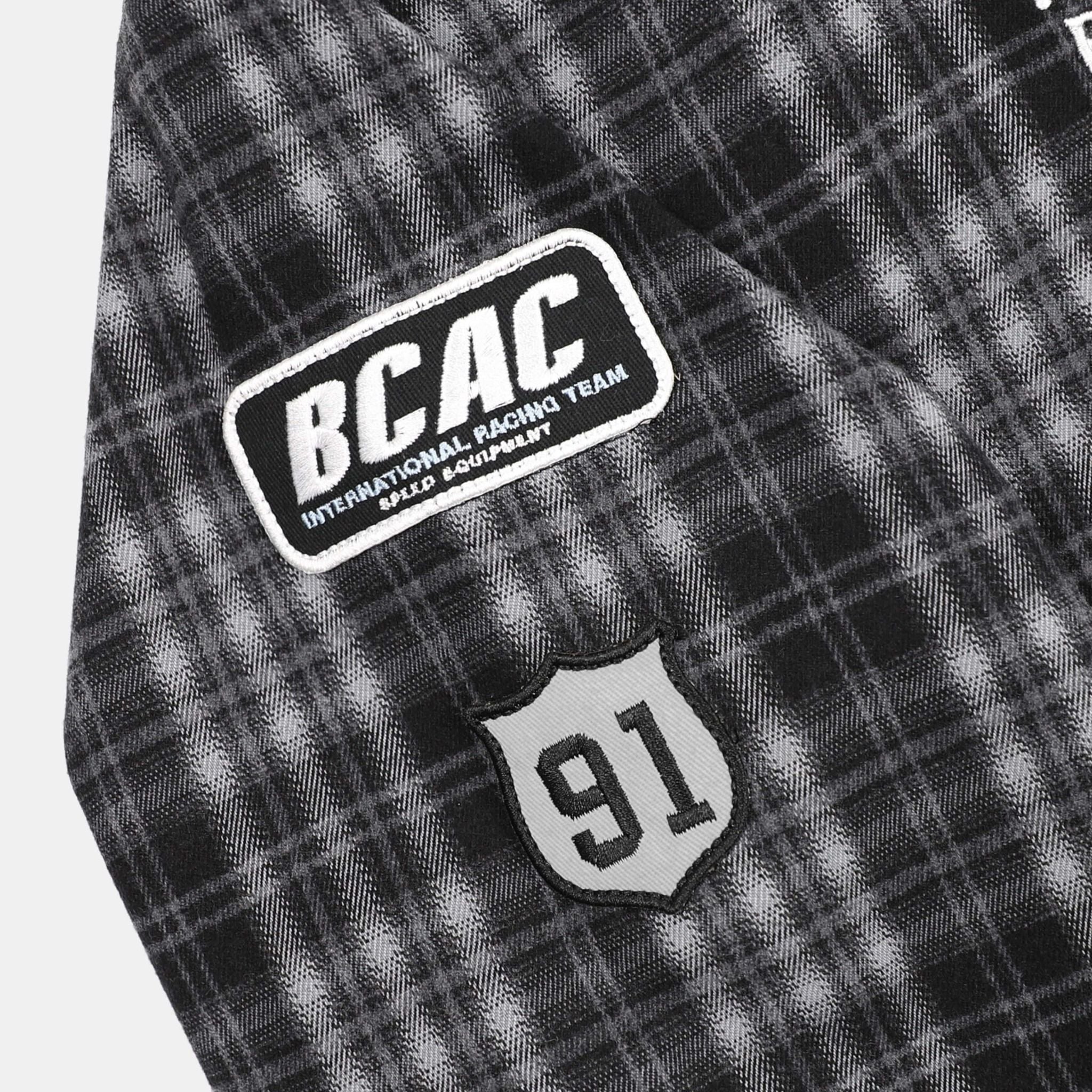  Áo Sweater [Unisex] Badblood - Classic Check Rugby Shirt Black - w-sweatshirt24-015 