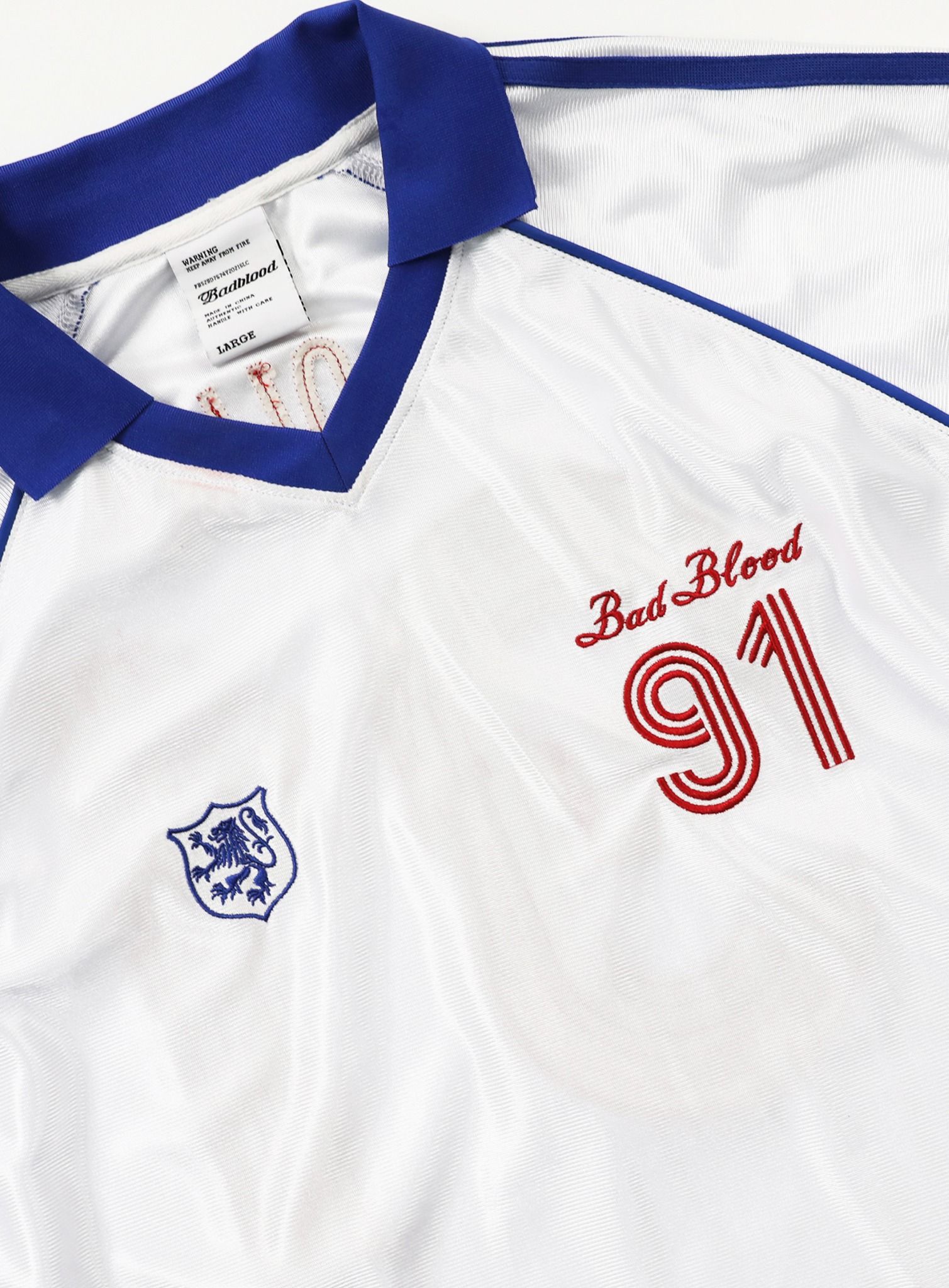 Áo Thun Jersey Badblood - 91 Soccer Shirt White - w-tee24