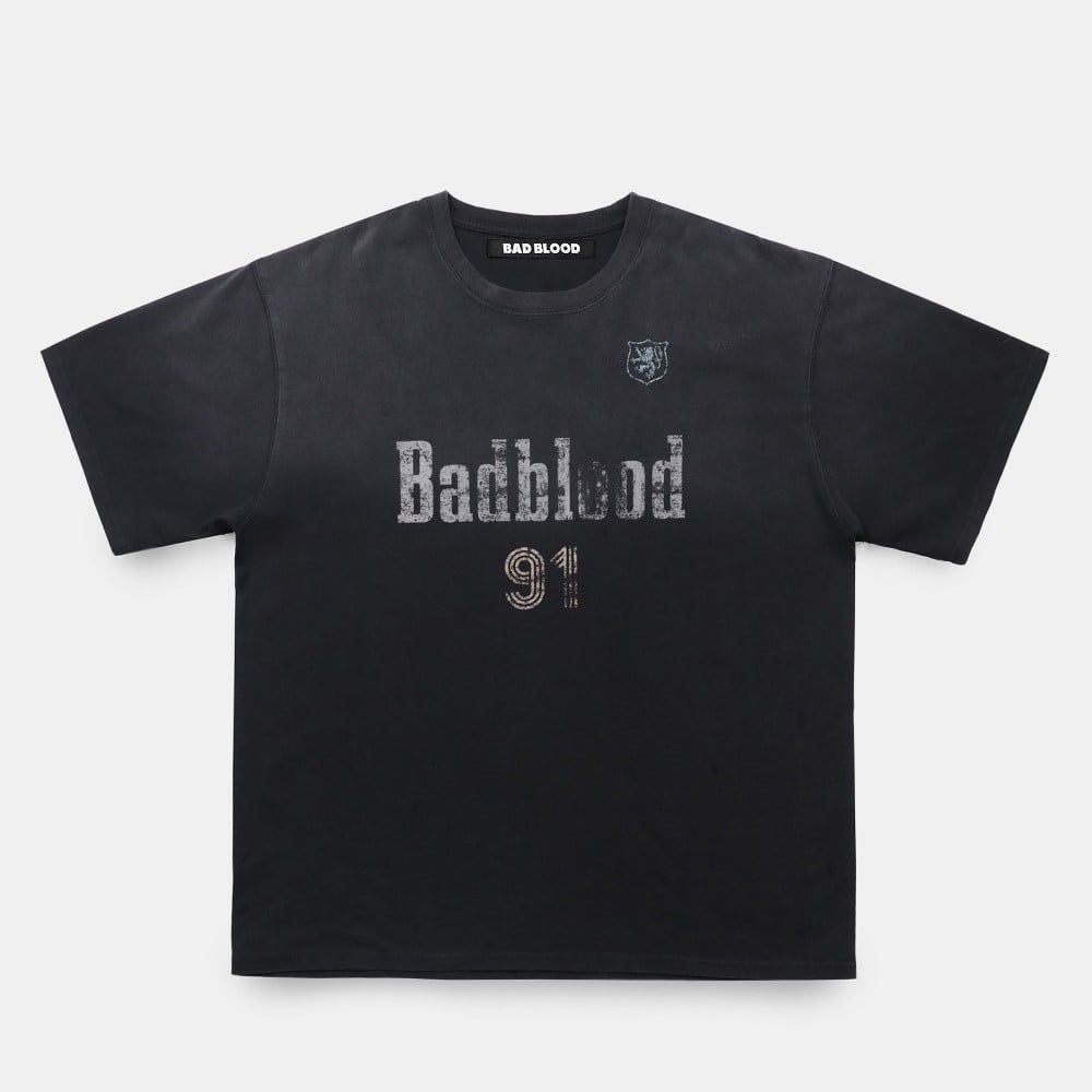 【BADBLOOD】 Sun Faded2 Cut Off Tee - Black Áo Thun Badblood - Sun Faded 2 1/2 T-shirt Black - w-tee24