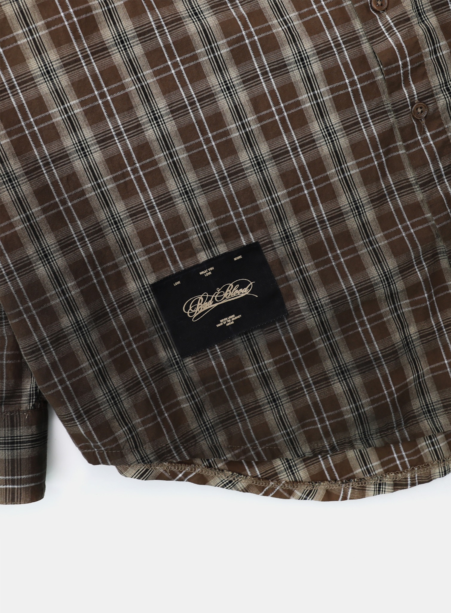 ◆BADBLOOD Vintage Billy Check Shirt Large Fit/2色◆ ◇BADBLOOD Vintage Billy Check Shirt Large Fit/2色