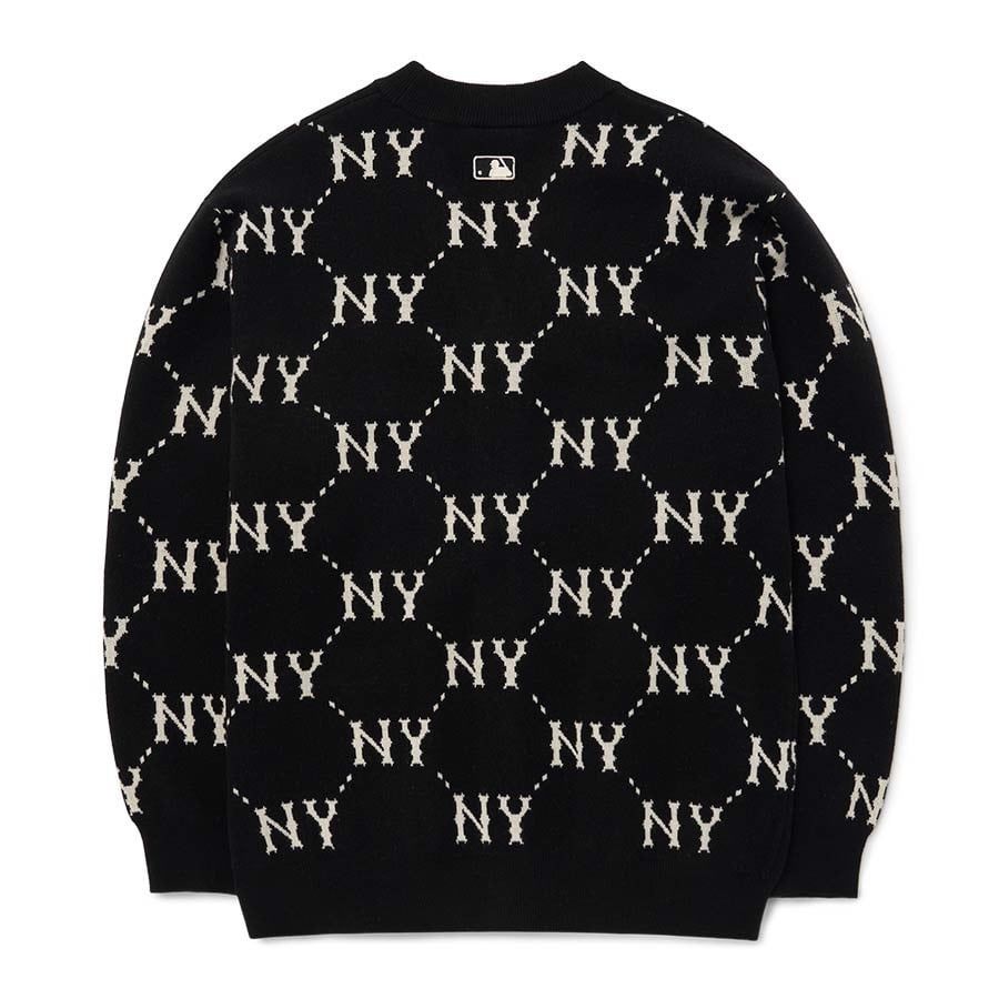  ÁO VẢI MLB MONOGRAM DIAMOND CARDIGAN NEW YORK YANKEES - 3AKCM0224-50BKS 