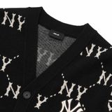  ÁO VẢI MLB MONOGRAM DIAMOND CARDIGAN NEW YORK YANKEES - 3AKCM0224-50BKS 